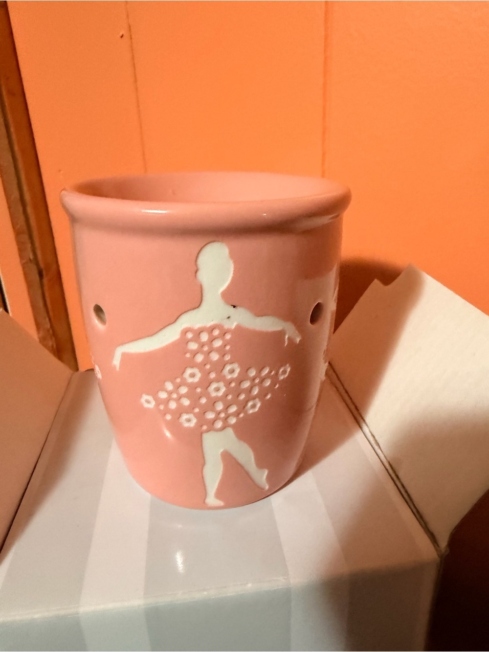 Pink Ceramic Ballerina Wax Warmer - Women Bath & Body